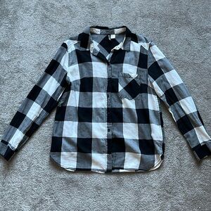 Women’s H&M Relaxed Fit Flannel Shirt | Size: US 8